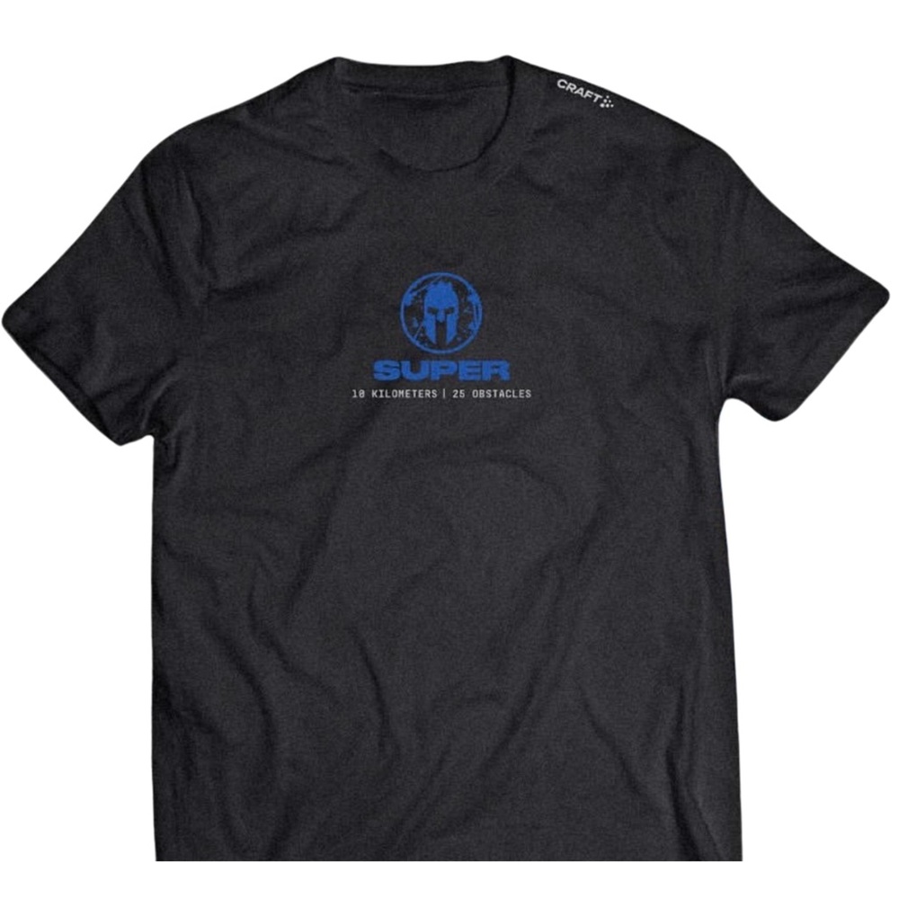 Spartan Men's Beast Race Finisher Black 10K 25 Obstacles T-Shirt Sz L